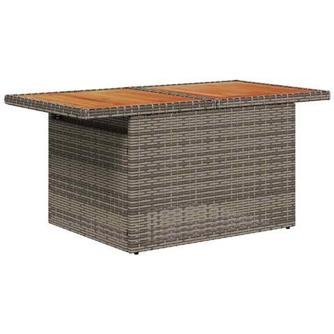 Set Divano da Giardino  6 Pezzi con Cuscini Grigio Polirattan, Divano da Giardino  2 Posti con Ripostiglio e Cuscini Grigio Polirattan - Foto 1