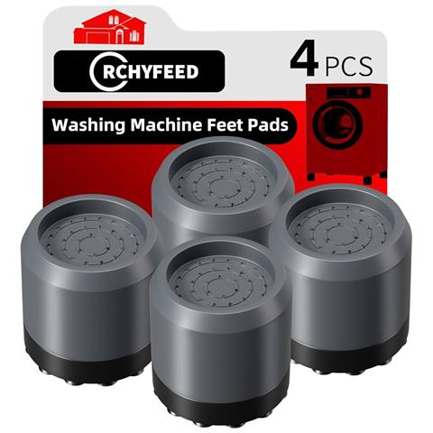 Piedini Antivibrazione Antiscivolo Grigio Per Lavatrice Con Ventose 4 Pz. - Foto 1