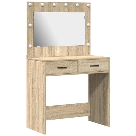 Toeletta con luci LED Rovere Sonoma 78,5 x 41 x 135 cm - Foto 1