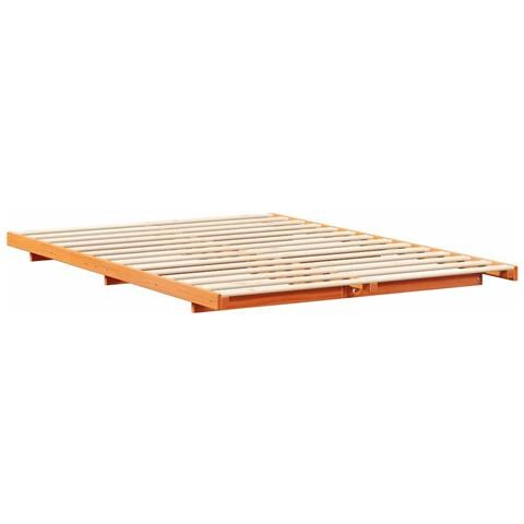 Struttura letto a terra Cera marrone 140 x 220 cm - Foto 1