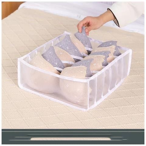 Set Di 3 Scatole Portaoggetti Separate - Organizzatori Pieghevoli A Rete Per Cassetti Per Biancheria Intima, Calze E Vestiti - Foto 2