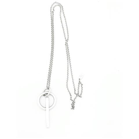 Collana Lunga In Argento Con Ciondolo ""pit"" - Foto 1