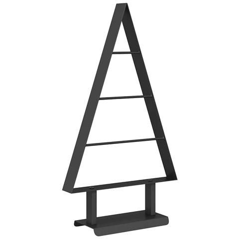 Albero di Natale in metallo con supporto Nero 60 cm Acciaio - Foto 1