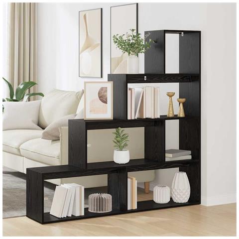 Libreria divisoria Rovere Nero 143,5 x 29 x 143,5 cm - Foto 2