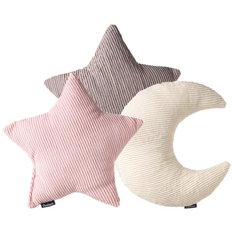 Set Di 3 Cuscini Decorativi Luna Velluto A Coste 35 X 30 Cm 35 X 35 Cm Multicolore Tinta Unita - Foto 2