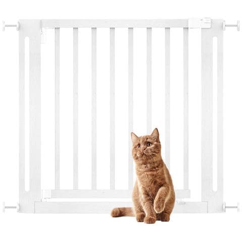 Bettacare Cancelletto Elegance In Legno, Bianco, 87cm - 95cm, Cancelletto Di Sicurezza A Pressione, Passaggio Extra Largo Di 65cm - Foto 1