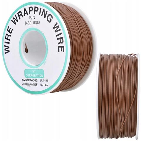 Cavo Kynar Awg 0.25mm Marrone 200m - Alta Qualità E Durata | Ø 0,6 Mm Isolamento Pvc | Progetti Elettronici Professionali - Foto 1