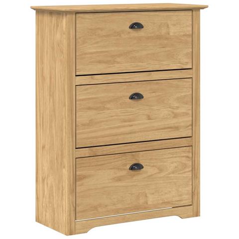 Scarpiera BODO Marrone miele 80 x 35 x 118 cm Legno multistrato - Foto 1