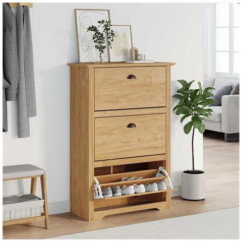 Scarpiera BODO Marrone miele 80 x 35 x 118 cm Legno multistrato - Foto 2