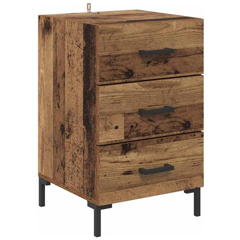 Armadio da Notte con cassetto Legno vecchio 40 x 40 x 66 cm - Foto 1