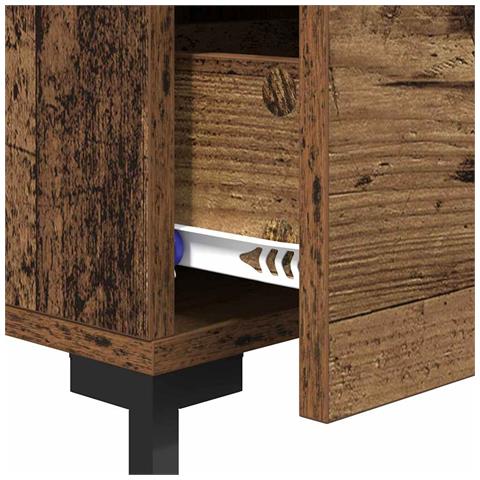 Armadio da Notte con cassetto Legno vecchio 40 x 40 x 66 cm - Foto 9