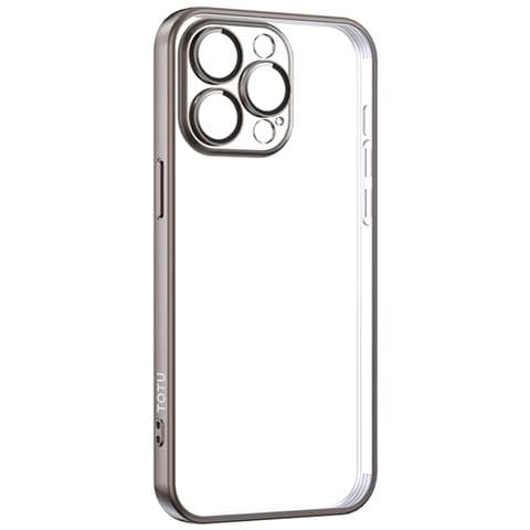 Cover per iPhone 15 Pro - TPU+PC, Grigio - Foto 1