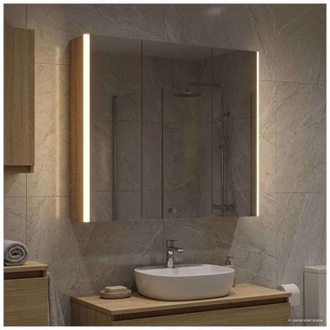 Mobiletto per specchio da bagno con lo scaffale Rovere Sonoma - Foto 2
