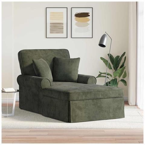 Chaise Longe con Gonna con cuscino Verde 157 x 91 x 91 cm ARES - Foto 2