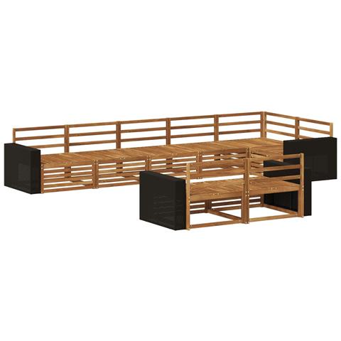 Set di divani da esterno 8 pcs Naturale - Foto 1