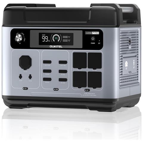 P2001 Pro 3200W Stazione Elettrica Portatile, Batteria LiFePO4 2048Wh, Generatore Solare, Powerstation Ricarica Rapida, UPS <10ms, Stazione di Alimentazione per Casa, Campeggio & Camper - Foto 1