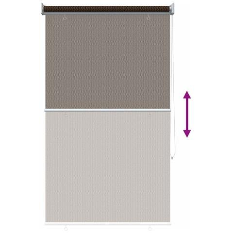 Tenda a Rullo Esterno Blocco UV 90% Marrone 80 x 230 cm HDPE - Foto 9