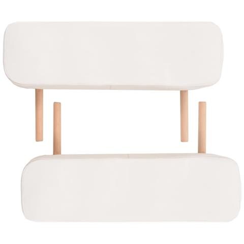 Lettino Massaggio Pieghevole A 3 Zone Imbottitura 10 Cm Bianco - Foto 10