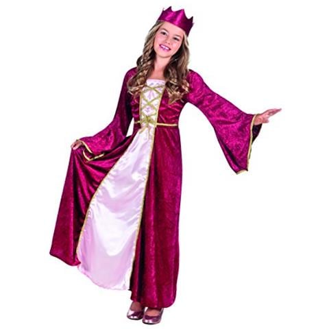 82143-kinderkostüm Renaissance Queen Dama Rinascimento Costume Bambina, Rosso, 7-9 Anni, 82143 - Foto 1