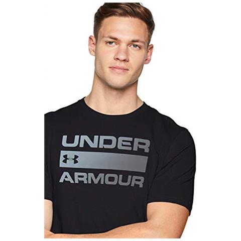 Ua Team Issue Wordmark Manica Corta, Maglietta Uomo, Nero (nero / Grigio Rhino 001), Xxl - Foto 2