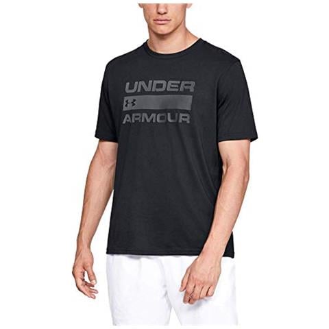 Ua Team Issue Wordmark Manica Corta, Maglietta Uomo, Nero (nero / Grigio Rhino 001), Xxl - Foto 1