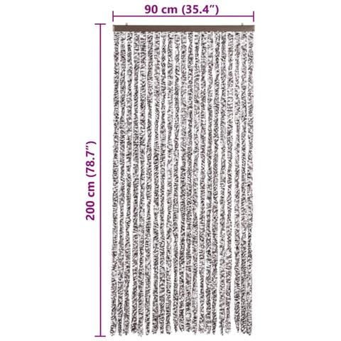 Zanzariera Marrone e Beige 90x200 cm Ciniglia - Foto 6