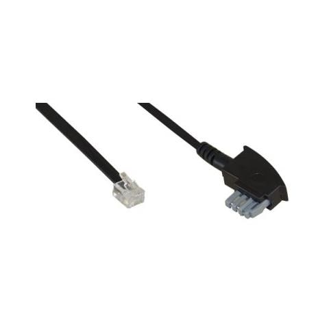 goobay Cavo di estensione CAT 5e F/UTP nero 0,5 m