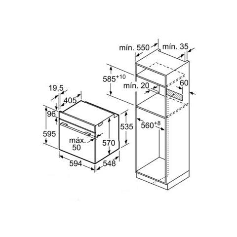 Forno Elettrico da Incasso iQ500 HB578G0S00 Capacità 71 L Multifunzione Ventilato Colore Acciaio Inossidabile - Foto 8