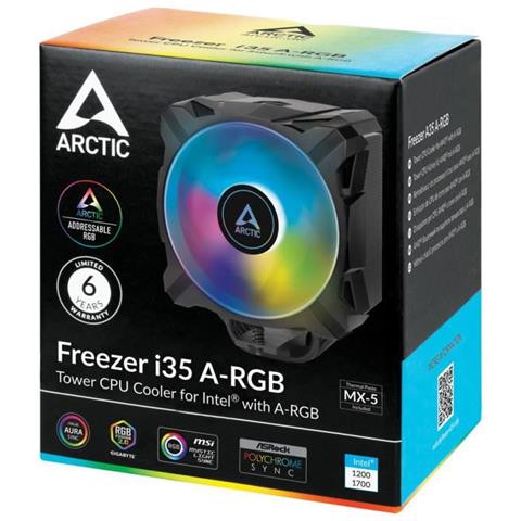 Raffreddamento Cpu - Compatibile Con Socket Intel Lga 1700/1200/115x - Ventola 1x120mm Pwm Argb - Colore Nero - Acfre00104a - Foto 1