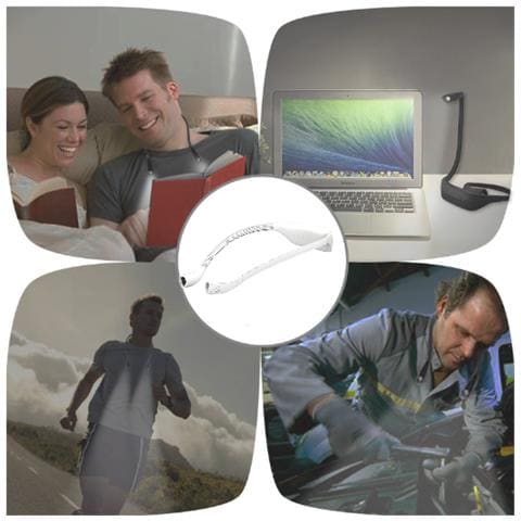 Luce Sul Collo Protezione Per Gli Occhi Regolabile A 360 Gradi Lettura Corsa Notturna All'aperto White - Foto 3