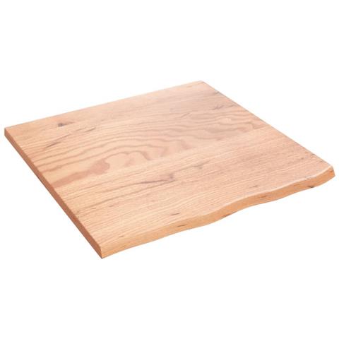 Piano Bagno Marrone Chiaro 60x60x2 cm Legno Massello Trattato - Foto 1