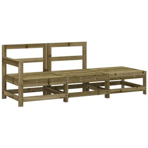 Set Salotto Da Giardino 3 Pz In Legno Impregnato Di Pino - Foto 2