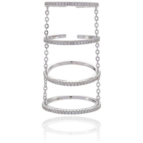 Gioielleria R114901-cz-58. Anello, Colore Grigio. Donna. - In ordine - Foto 3
