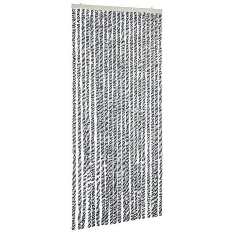 Tenda Antimosche Grigia Nera E Bianca 100x230 Cm In Ciniglia - Foto 2