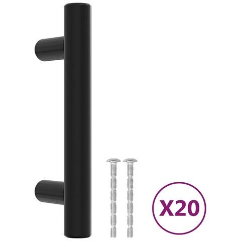Maniglie Per Mobili 20pz Nere 64 Mm In Acciaio Inox - Foto 2