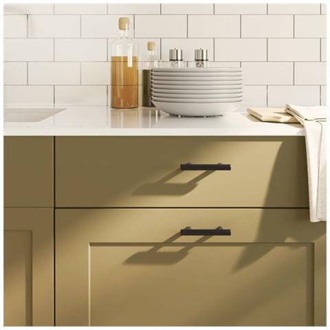 Maniglie Per Mobili 20pz Nere 64 Mm In Acciaio Inox - Foto 1