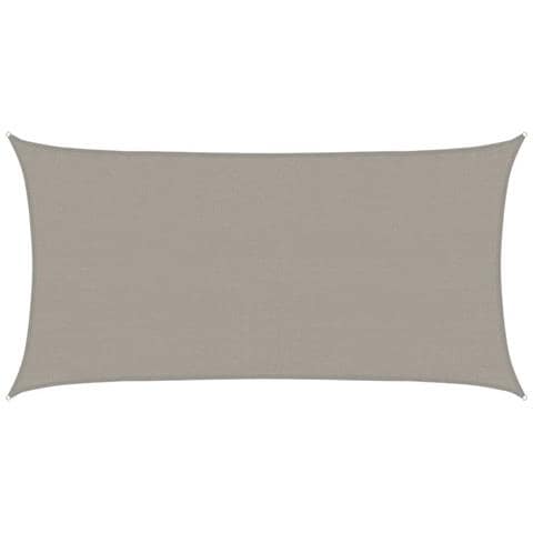 Vela Parasole 160 G /m² Rettangolare Grigio Chiaro 3x6 M In Hdpe - Foto 1