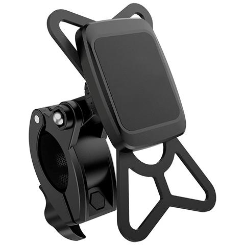 Supporto Bici Magnetico Per Telefono Fissaggio Manubrio Ruotabile 360°, Nero - Foto 1