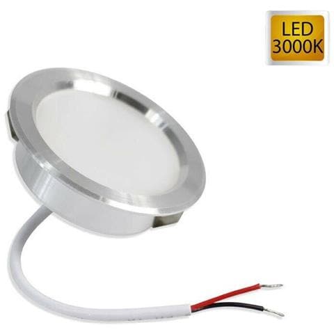 Faretto Led 3 W Luce Calda A Incasso Rotondo Opaco Bordo Argento P60-c - Foto 3