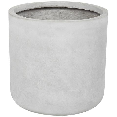 Vaso Per Piante Grigio 34 X 34 X 33 Cm Messene - Foto 2