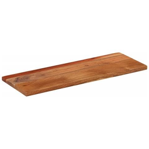 Piano Tavolo 80x20x3,8 Cm Rettangolare Legno Massello Acacia - Foto 2