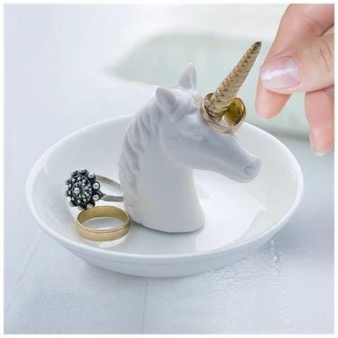 Ring Holder Unicorn - White Ceramic - Foto 2