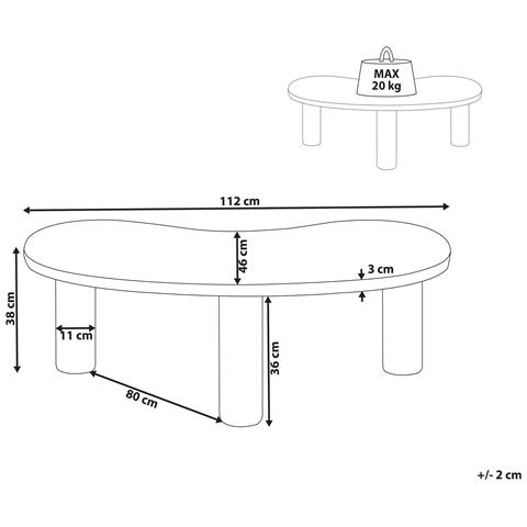 Tavolino Da Caffè Auburn Bianco - Foto 7