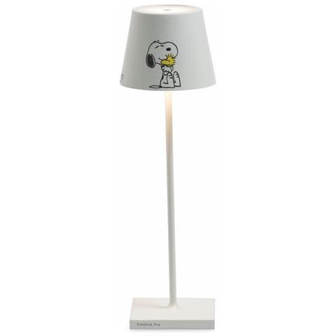 Lampada Da Tavolo Poldina Pro Peanuts - Friends Ricaricabile E Dimmerabile Con Batteria Fino A 12 Ore. Per Uso Esterno Ip65 - Foto 1