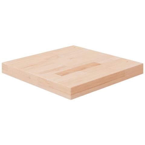 Piano Tavolo Quadrato 40x40x4 Cm Massello Rovere Non Trattato - Foto 1