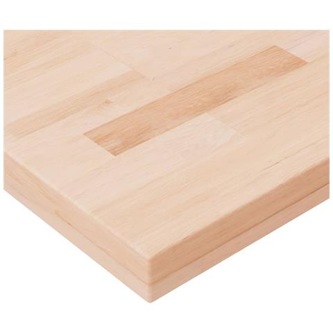 Piano Tavolo Quadrato 40x40x4 Cm Massello Rovere Non Trattato - Foto 3