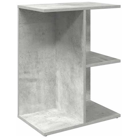 Comodino Grigio Cemento 46,5x29x61 Cm In Legno Multistrato - Foto 2