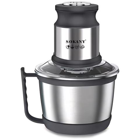 Macchina Per Carne Elettrica 800w, Vaso Di Vetro Con Manico 3l. Diverse Funzioni Di Tritatura E Taglio, Con Lame In Acciaio. 2 Velocità - Foto 1