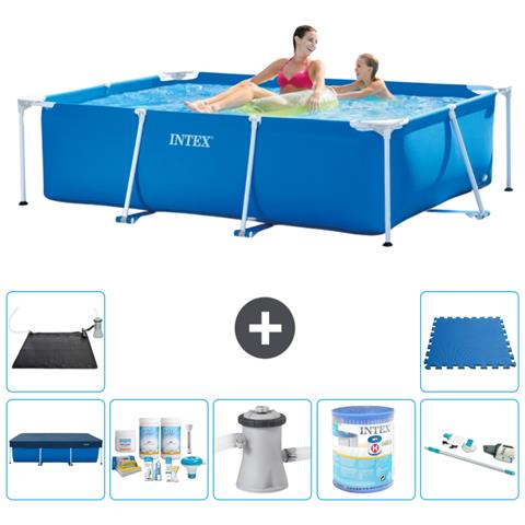 Piscina Fuori Terra - Rettangolo - 220x150x60 Cm - Blu - Include Accessori Coordinati A40 - Foto 1