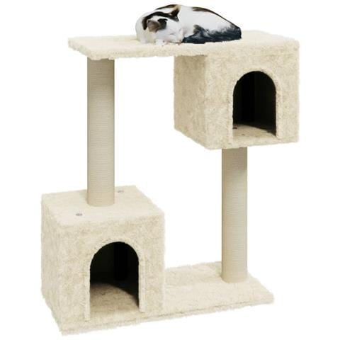 Albero Per Gatti Con Tiragraffi In Sisal Crema 60 Cm - Foto 2